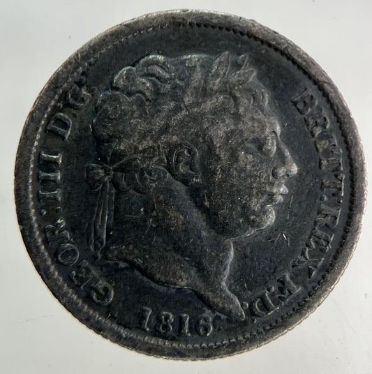 1816 George III 3rd Shilling Silver Coin | Fine Collectable Grade