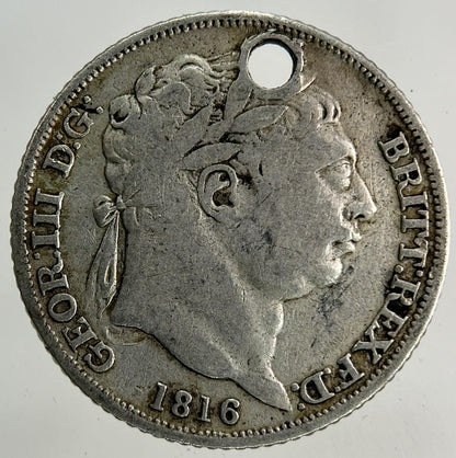 1816 George III 3rd Sixpence Silver Coin | Collectable Grade