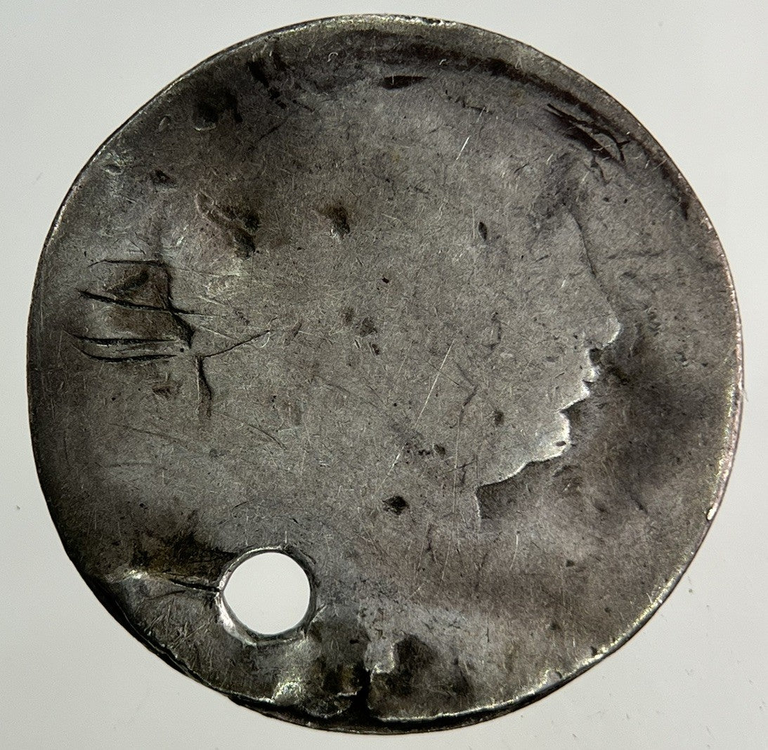 British George III 3rd Sixpence Silver Coin | Worn Grade