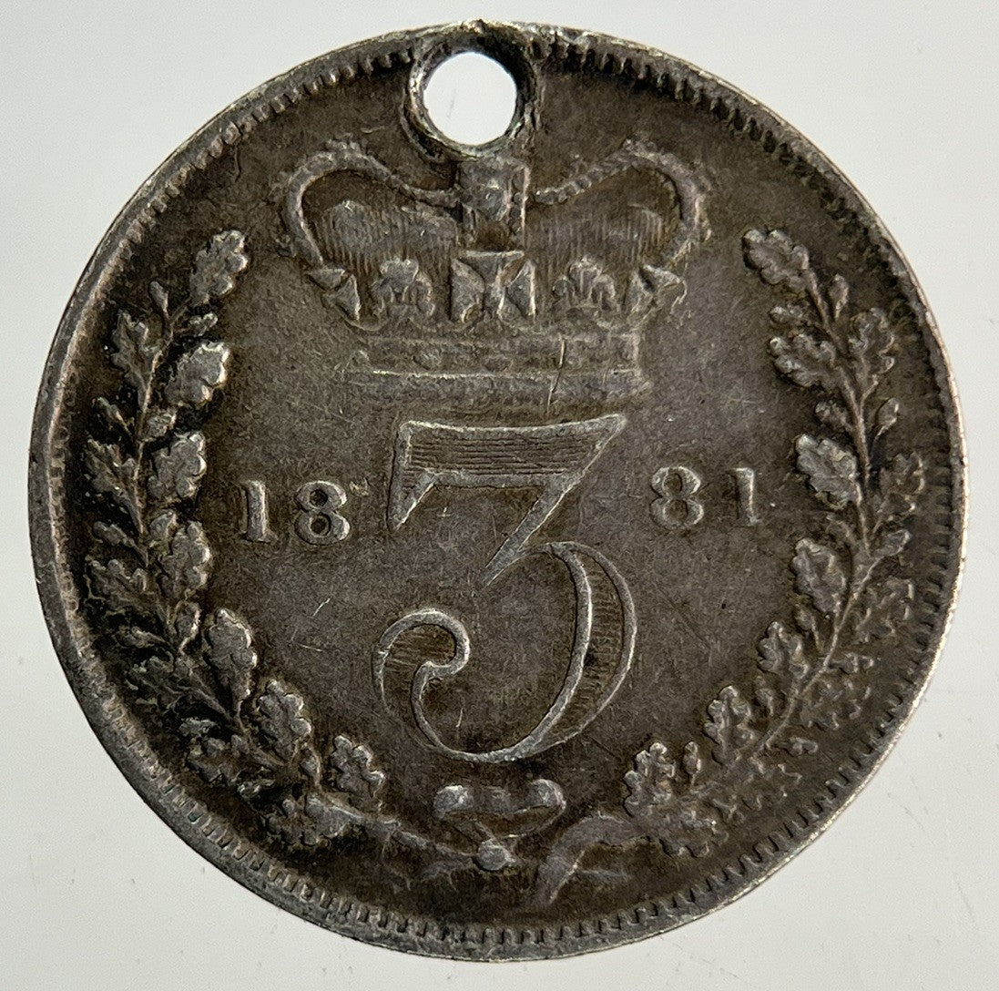 1881 Victoria Threepence Silver Coin | Fine Collectable Grade