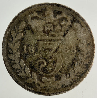 1886 Victoria Threepence Silver Coin | Collectable Grade