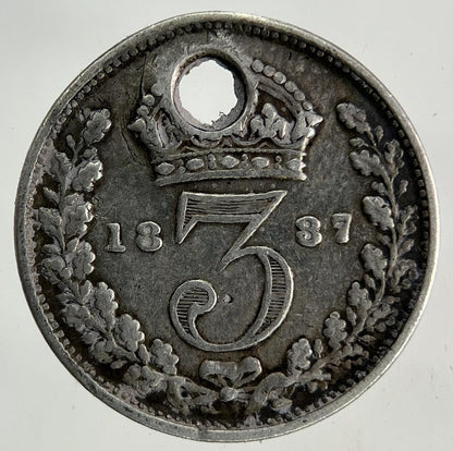 1887 Victoria Threepence Silver Coin | Fine Collectable Grade