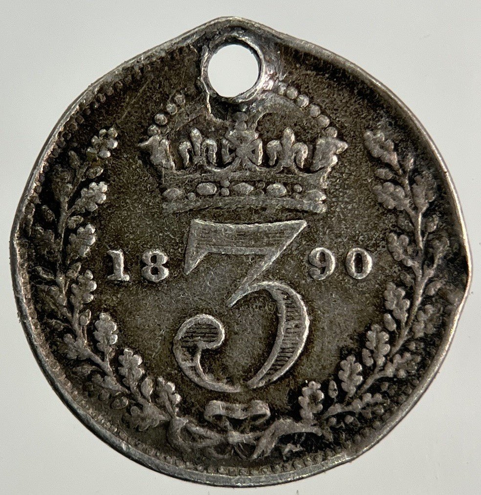 1890 Victoria Threepence Silver Coin | Fine Collectable Grade