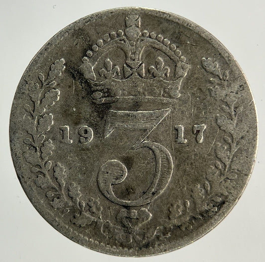 1917 George V Threepence Silver Coin | Collectable Grade