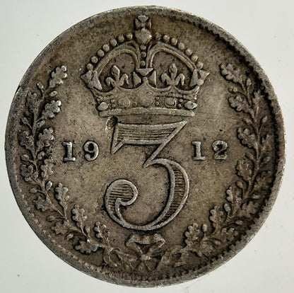 1912 George V Threepence Silver Coin | Fine Collectable Grade
