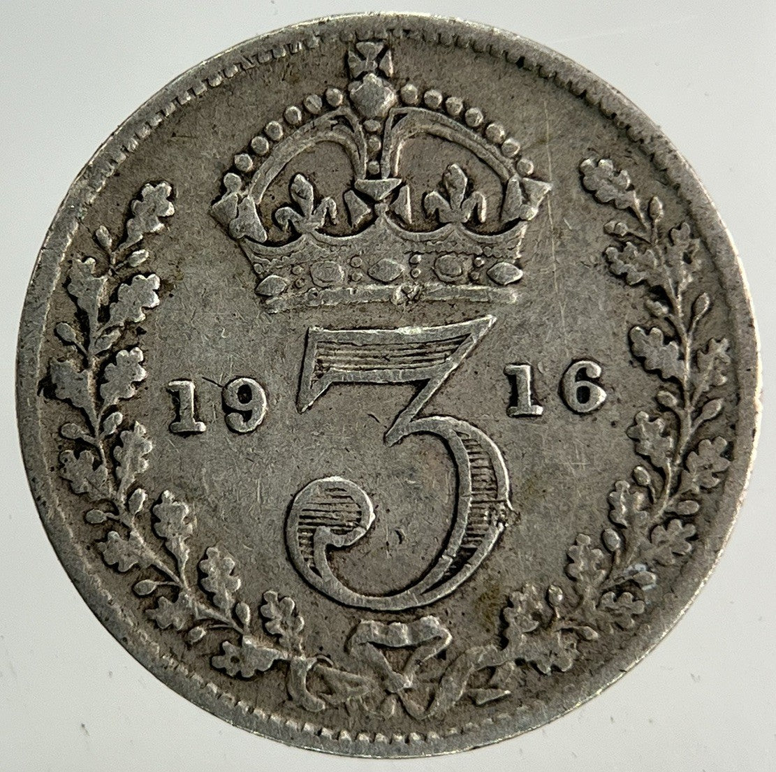 1916 George V Threepence Silver Coin | Fine Collectable Grade