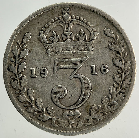1916 George V Threepence Silver Coin | Fine Collectable Grade