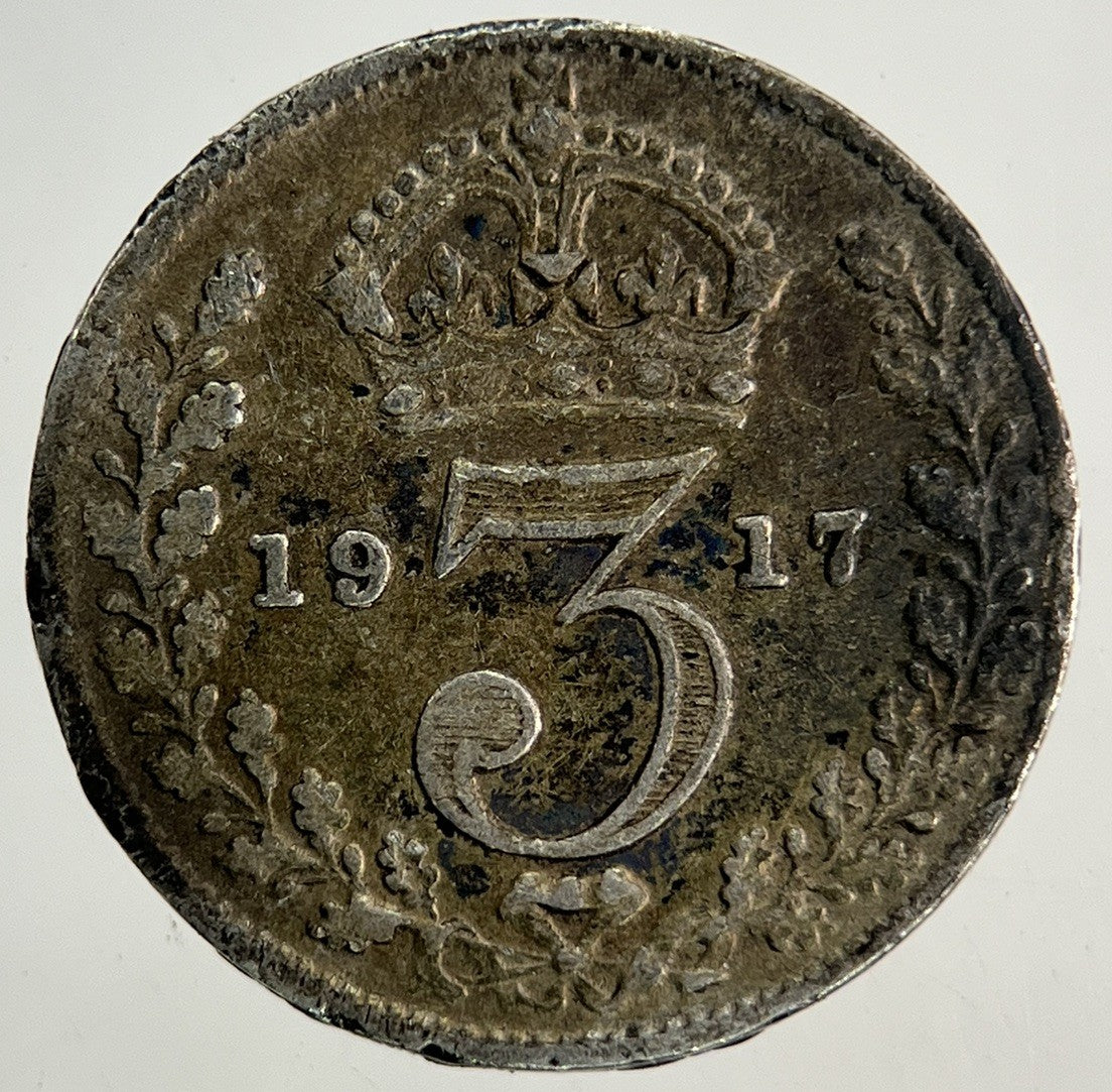 1917 George V Threepence Silver Coin | Fine Collectable Grade