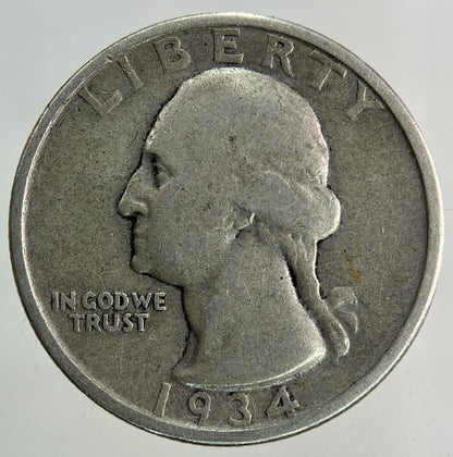 1934 US USA Quarter Dollar Silver Coin | Collectable Grade