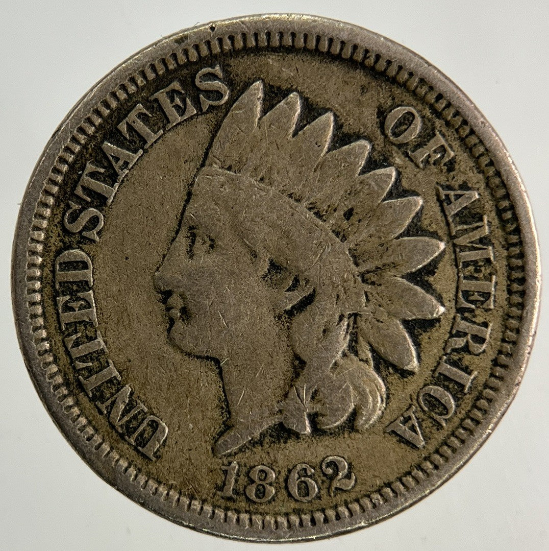 1862 US USA One Cent Coin | Fine Collectable Grade