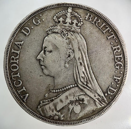 1890 Victoria One Crown Silver Coin | Fine Collectable Grade