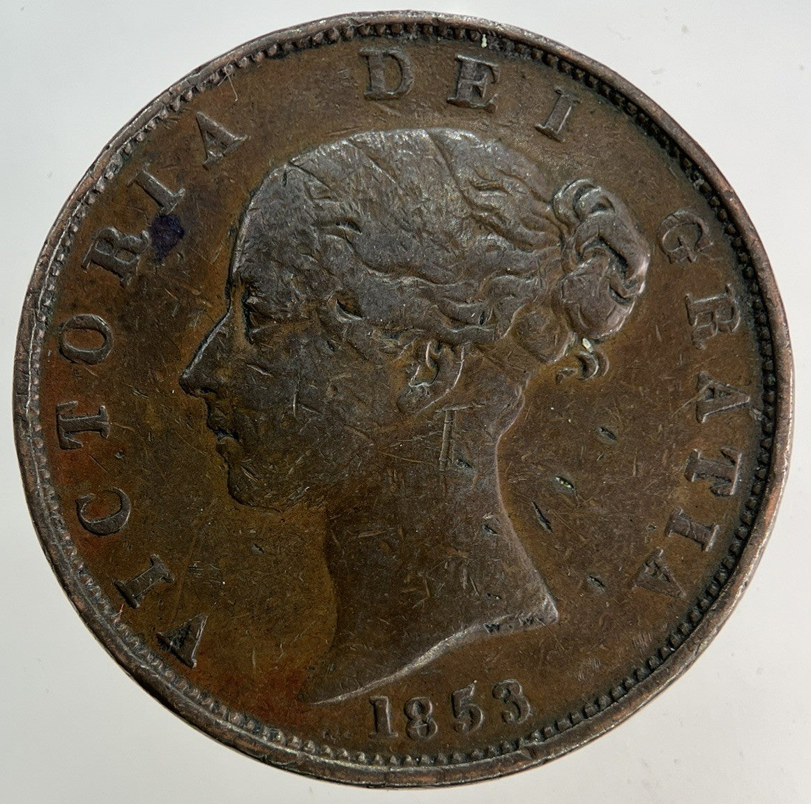 1853 Victoria Half-Penny Coin | Fine Collectable Grade