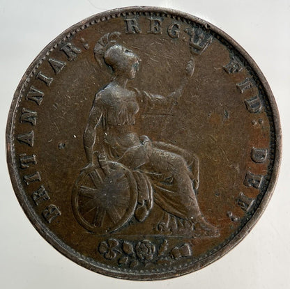 1853 Victoria Half-Penny Coin | Fine Collectable Grade