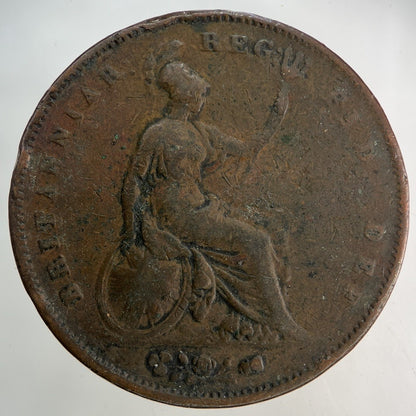 1854 Victoria One Penny Coin | Collectable Grade