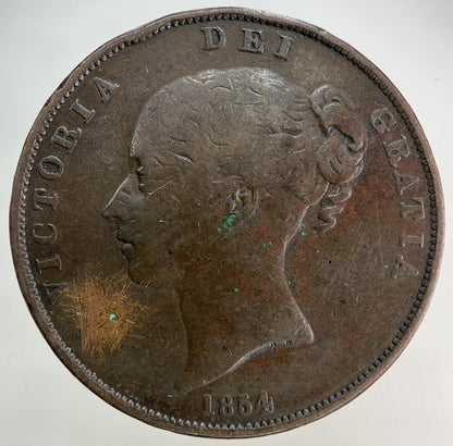 1854 Victoria One Penny Coin | Collectable Grade