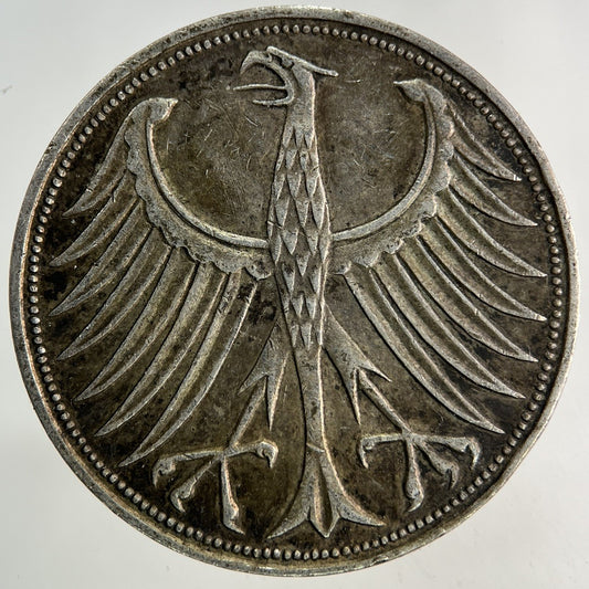 1951 Germany 5 Mark Silver Coin | Very High Grade