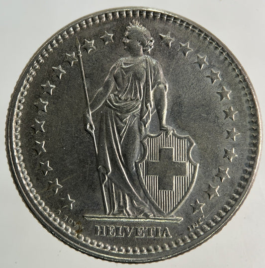1969 Switzerland Swiss 2 Francs Coin | Very High Grade