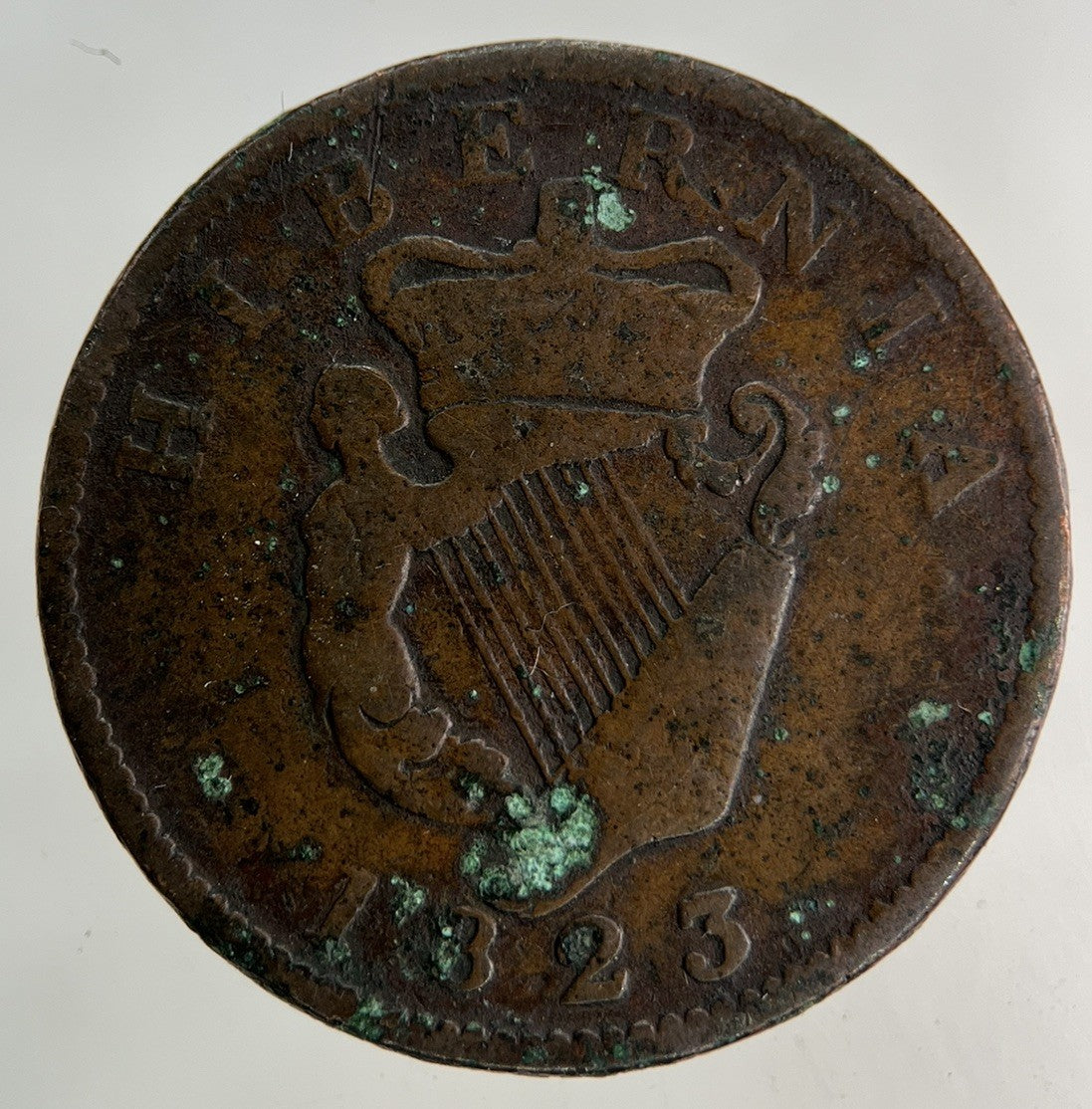 1823 Irish Half-Penny Coin | Fine Collectable Grade