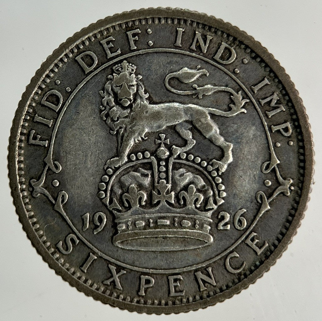 1926 George V Sixpence Silver Coin | Very High Grade