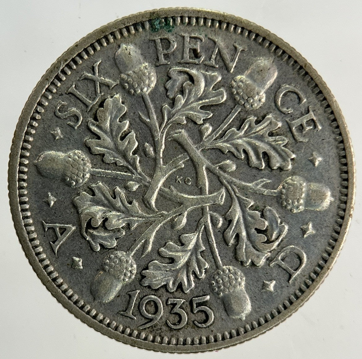 1935 George V Sixpence Silver Coin | Very High Grade