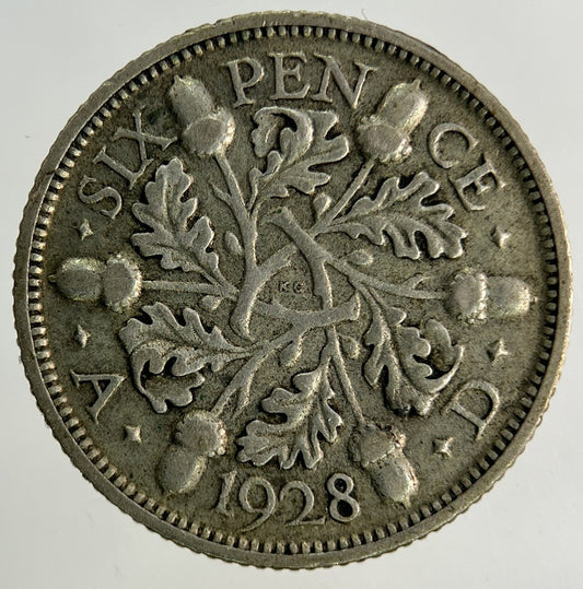 1928 George V Sixpence Silver Coin | Fine Collectable Grade