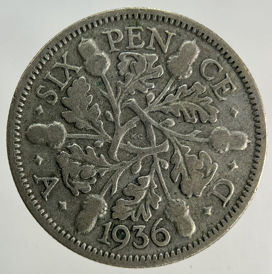 1936 George V Sixpence Silver Coin | Collectable Grade