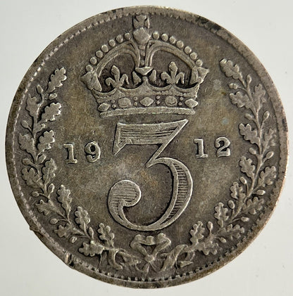 1912 George V Threepence Silver Coin | Fine Collectable Grade