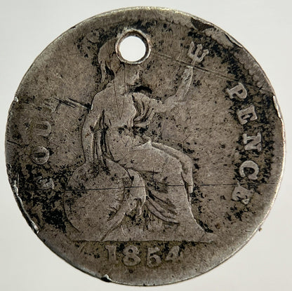 1854 Victoria Groat Four-Pence Silver Coin | Collectable Grade