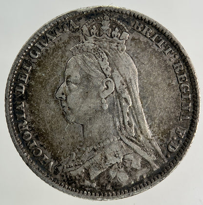 1890 Victoria Shilling Silver Coin | Fine Collectable Grade