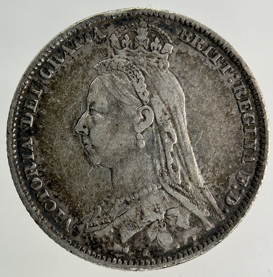 1890 Victoria Shilling Silver Coin | Fine Collectable Grade