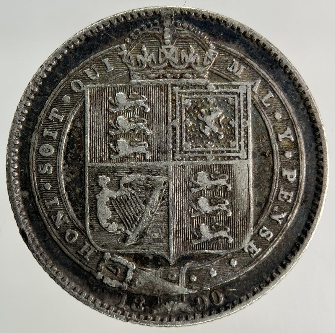 1890 Victoria Shilling Silver Coin | Fine Collectable Grade