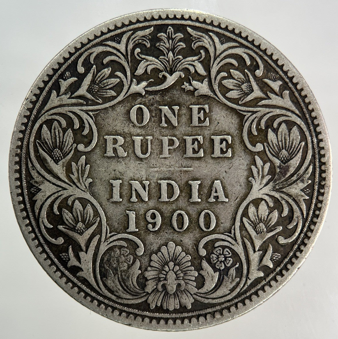 1900 India One Rupee Silver Coin | Fine Collectable Grade