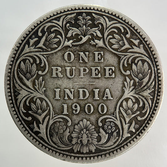 1900 India One Rupee Silver Coin | Fine Collectable Grade