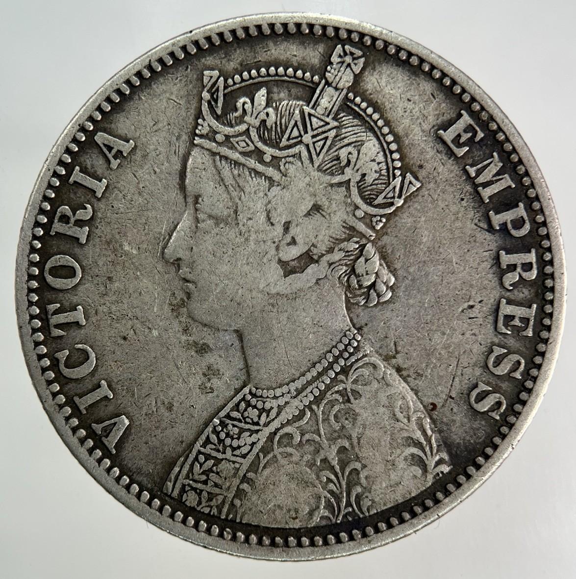 1900 India One Rupee Silver Coin | Fine Collectable Grade