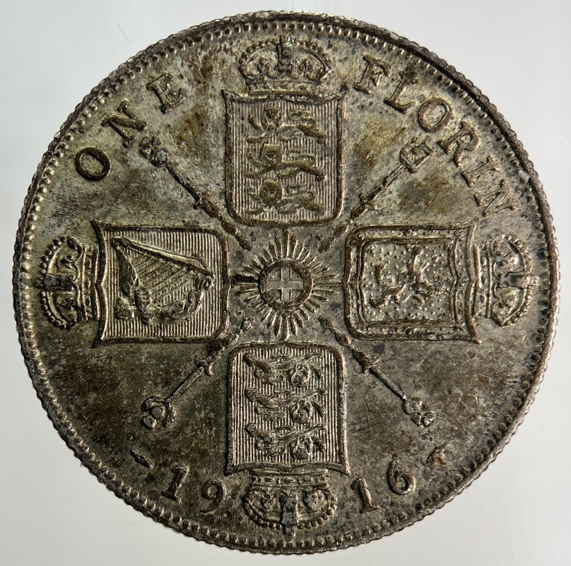 1916 George V Florin Silver Coin | Very High Grade