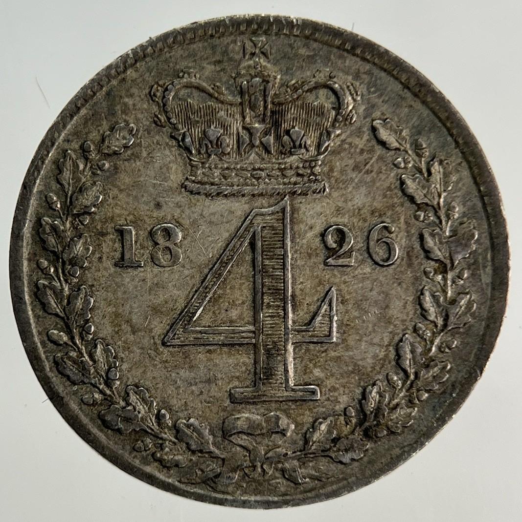 1826 George IV Maundy Four-Pence Silver Coin | Very High Grade