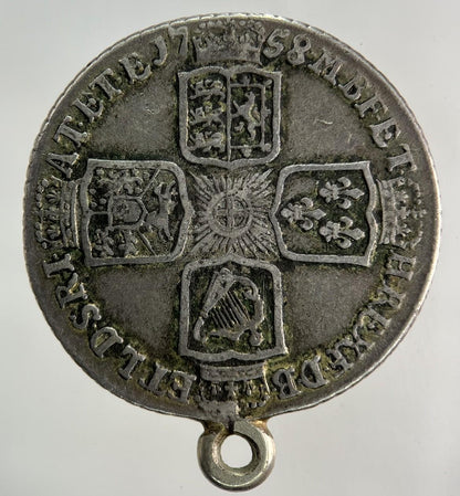 1758 George II 2nd Shilling Silver Coin | Very High Grade