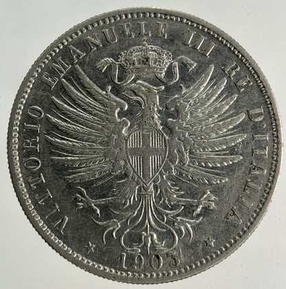 1903 Italy 25 Centesimi Coin | Very High Grade