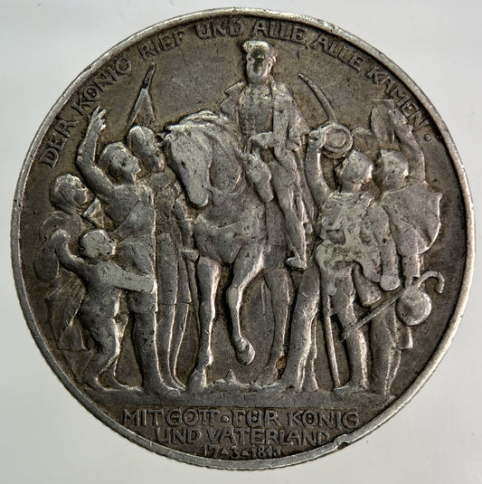 1913 Germany Zwei 2 Mark Silver Coin | Fine Collectable Grade