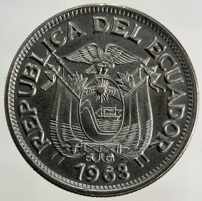 1963 Ecuador 50 Centavos Coin | Very High Grade