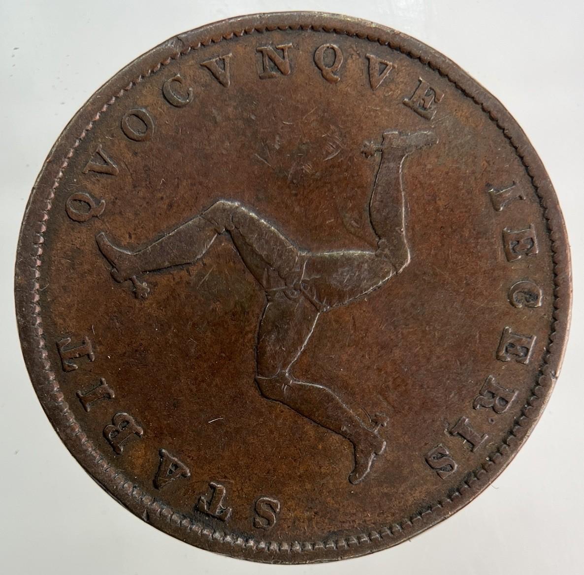 1839 Isle Of Man Half-Penny Coin | Very High Grade
