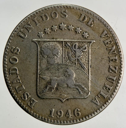1946 Venezuela 12 1/2 Centimos Coin | Fine Collectable Grade