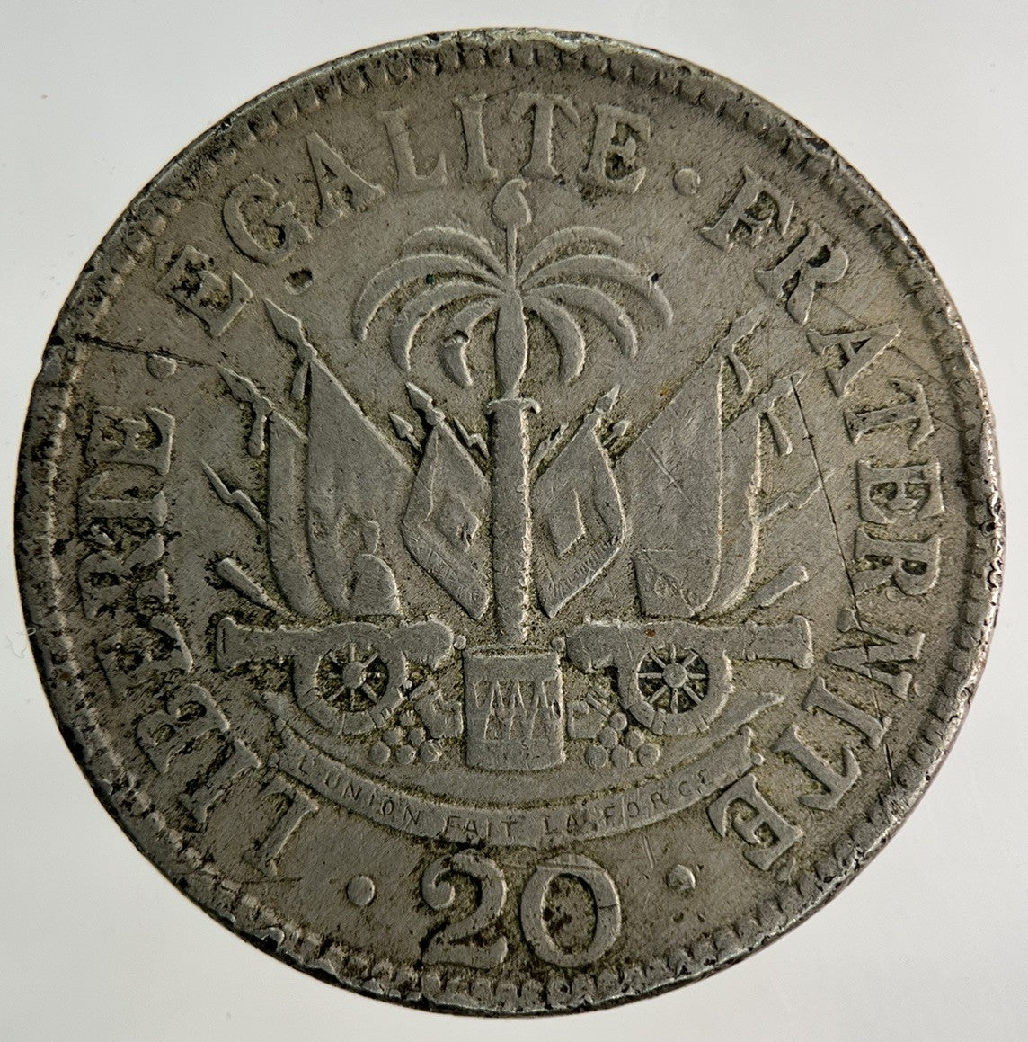 1907 Haiti 20 Centimes Coin | Fine Collectable Grade