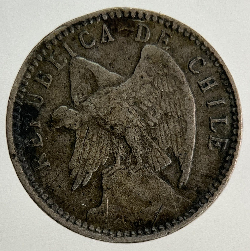 1910 Chile 5 Centavos Silver Coin | Fine Collectable Grade