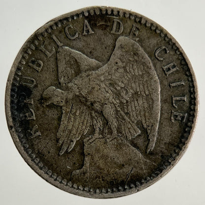 1910 Chile 5 Centavos Silver Coin | Fine Collectable Grade