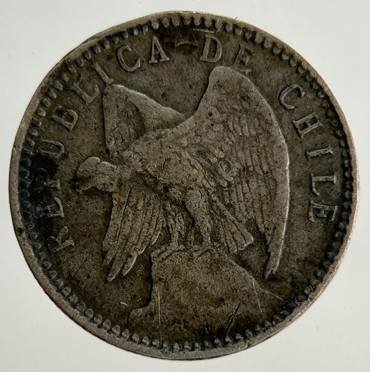 1910 Chile 5 Centavos Silver Coin | Fine Collectable Grade