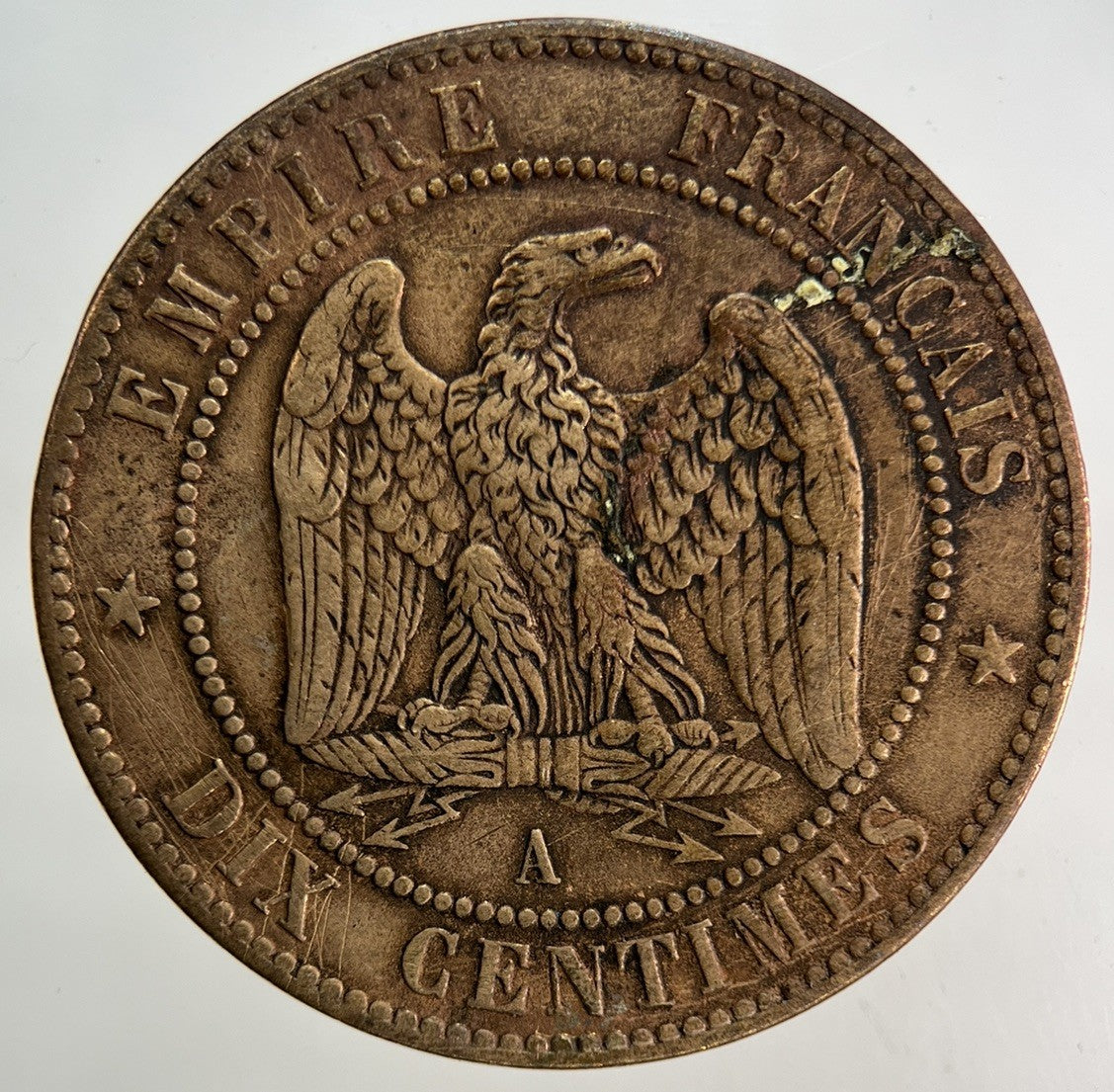 1861 France 10 Centimes Coin | Fine Collectable Grade