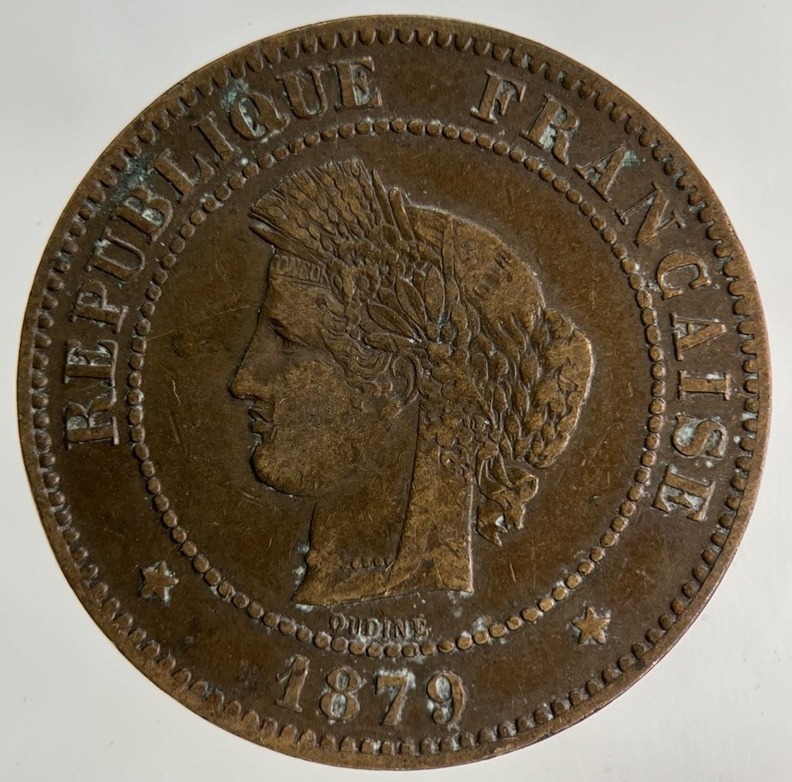 1879 France 5 Centimes Coin | Fine Collectable Grade