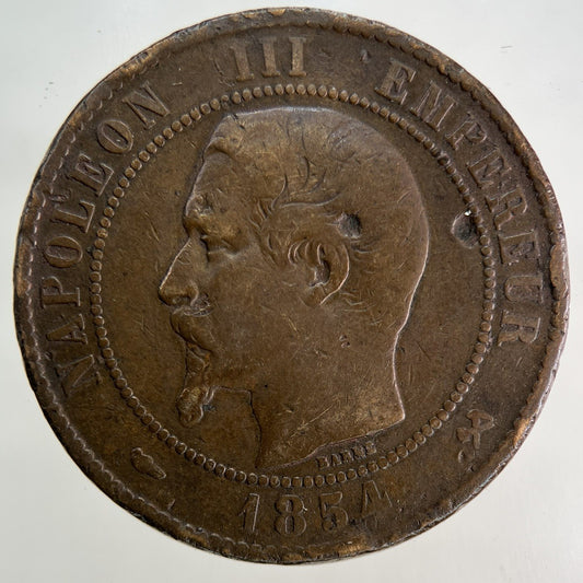 1854 France 10 Centimes Coin | Collectable Grade