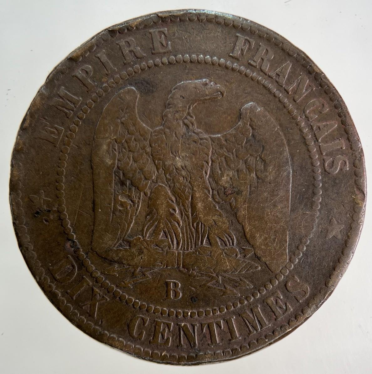 1854 France 10 Centimes Coin | Collectable Grade